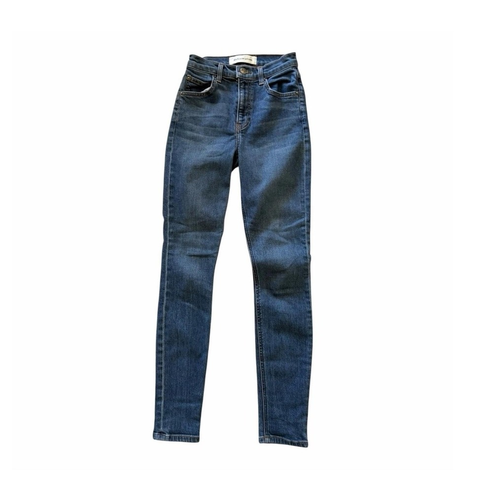 Reformation High-Rise Skinny Jeans Size 24 Medium Wash Women's Premium Denim